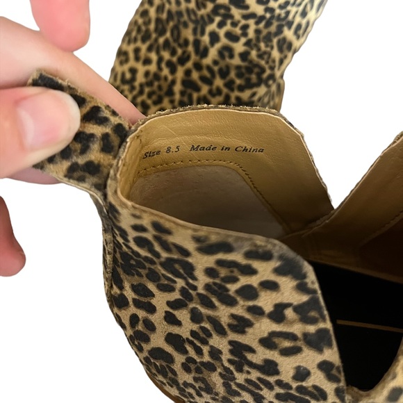 Women’s Dolce Vita Satara Stack Heeled Leopard Booties - Picture 5 of 6